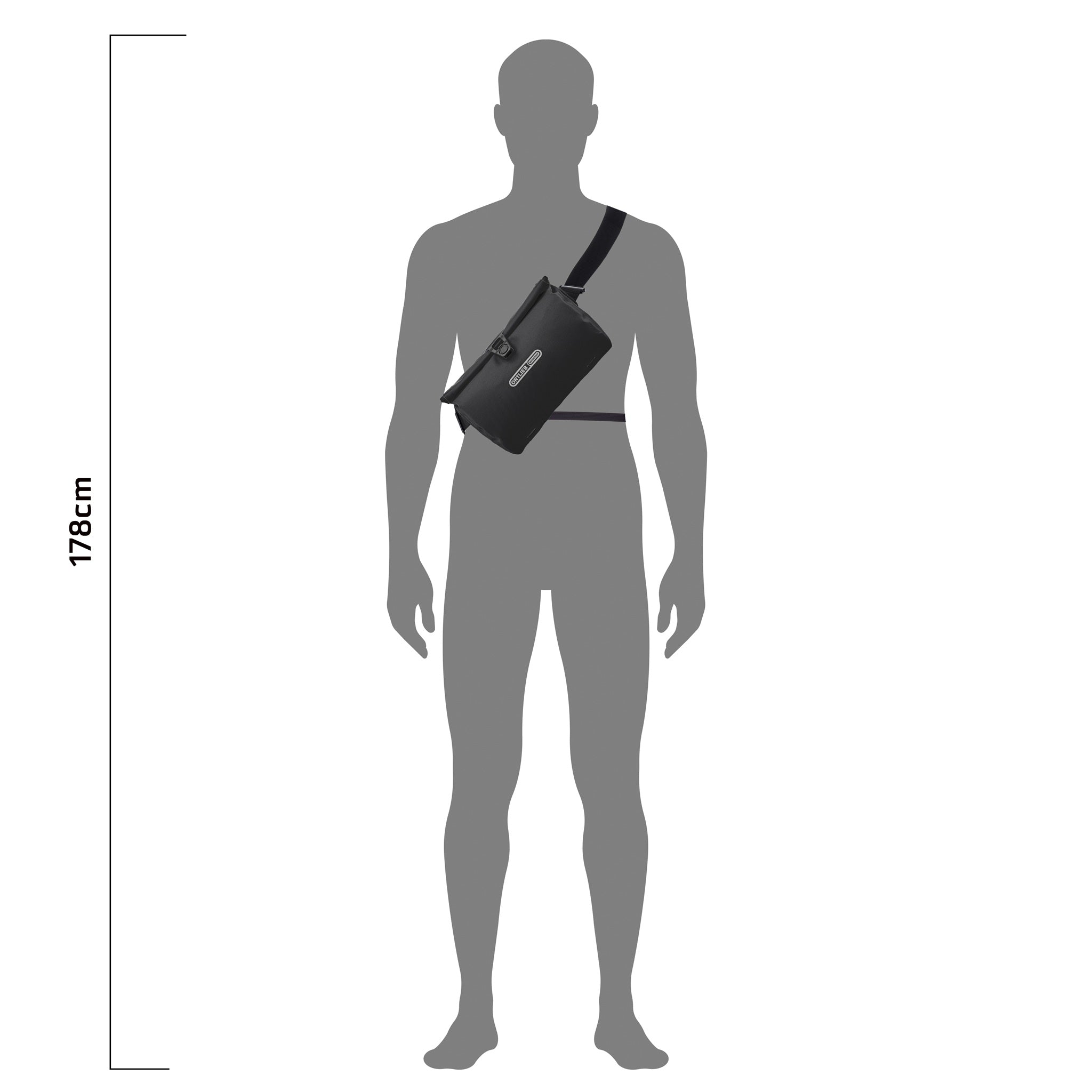 ORTLIEB Velo-Sling Flex color black 2.5 Liter montata sul manubrio della bici con sistema Bar-Lock