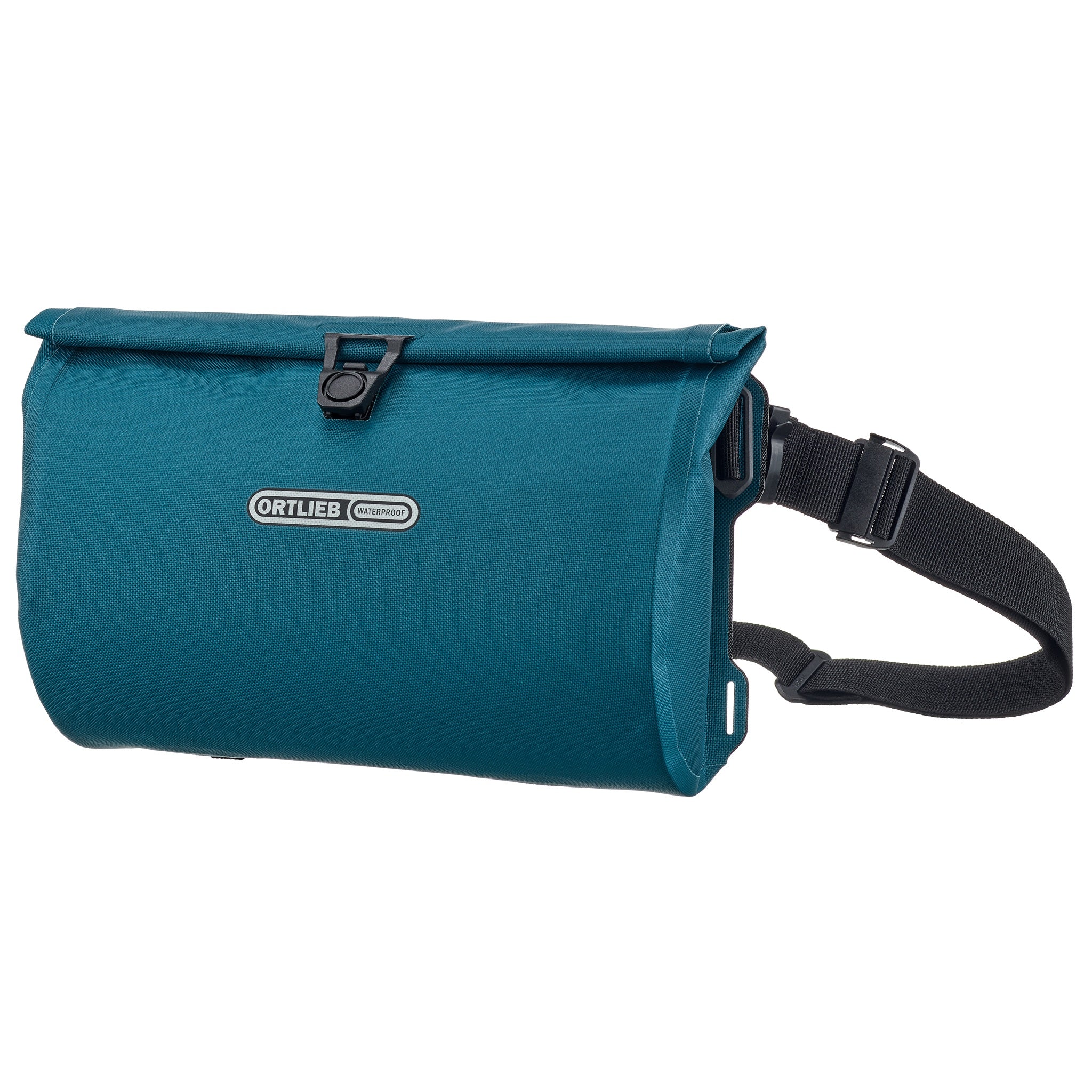 ORTLIEB Velo-Sling Flex color petrol con chiusura arrotolata e ampia tracolla
