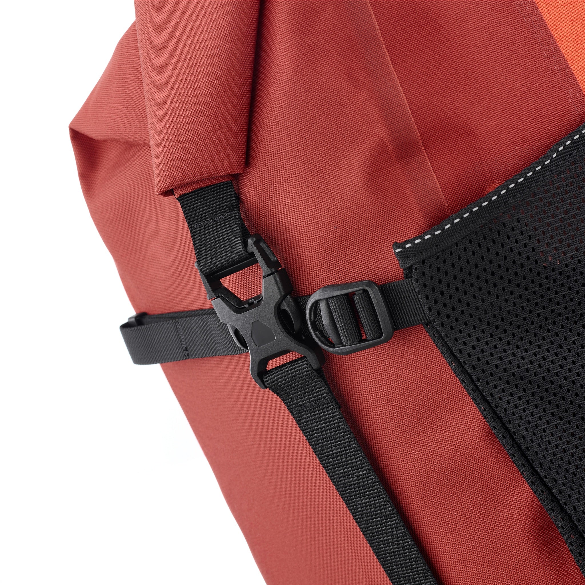 Dettaglio di ORTLIEB Back-Roller XL Plus QL2.2 in dark chili con cinghia e fibbia